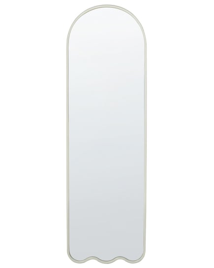 Metalowe lustro ścienne 45 x 145 cm białe BUSSY Beliani