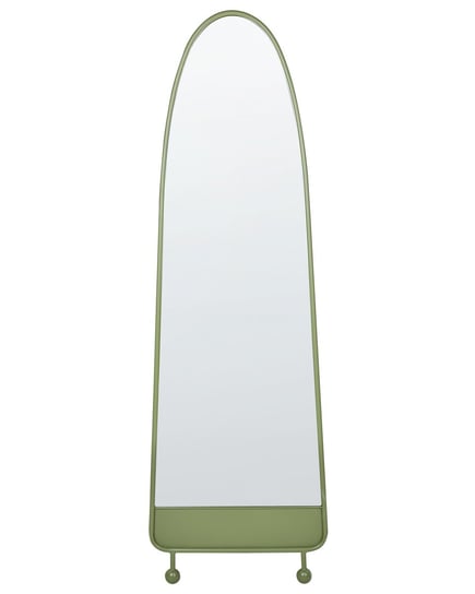 Metalowe lustro ścienne 45 x 146 cm zielone PARNAY Beliani