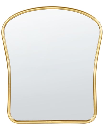 Metalowe lustro ścienne 45 x 52 cm złote NOTH Beliani