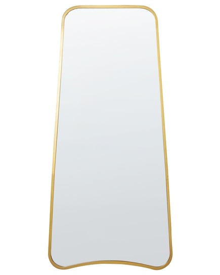 Metalowe lustro ścienne 58 x 122 cm złote LEVET Beliani