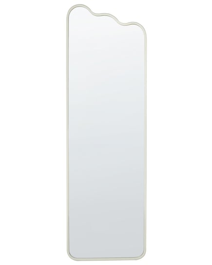Metalowe lustro wiszące 45 x 145 cm białe ABZAC Beliani