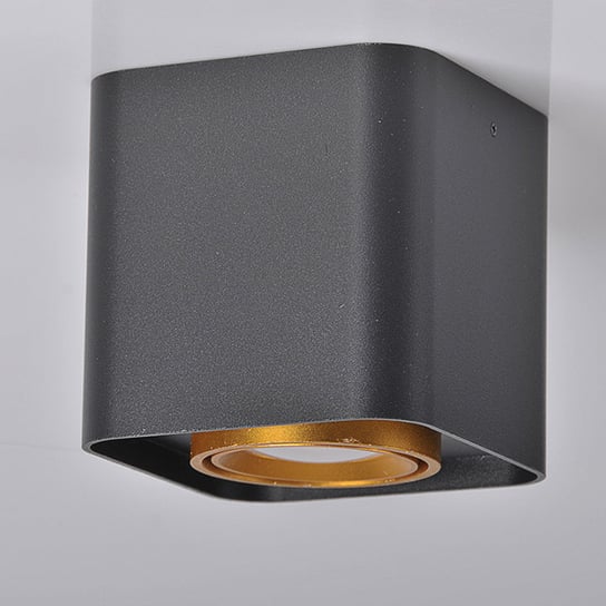 Metalowy downlight kuchenny EGER 313997 lampa sufitowa czarna POLUX