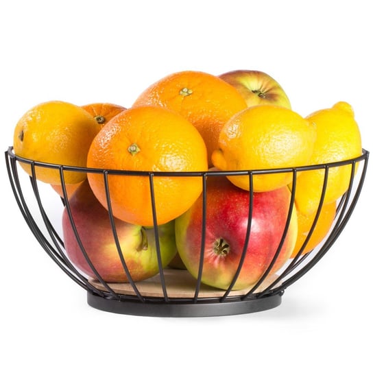 Metalowy koszyk na owoce i warzywa kosz czarny loft 28 cm Inna marka