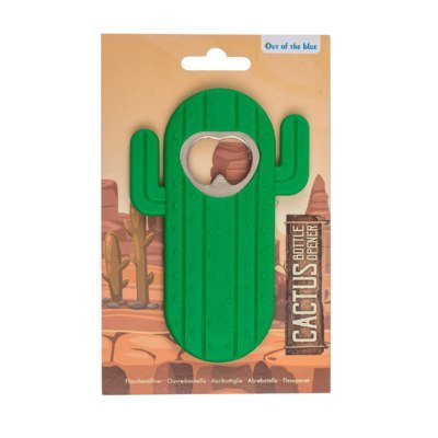 Metalowy otwieracz w gumowym etui - Kaktus Gift World