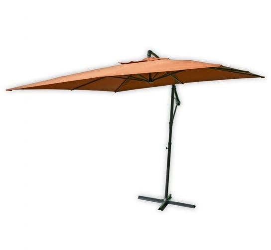 Metalowy parasol 270 cm - terracota Tradgard