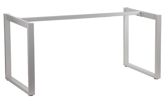 Metalowy ramowy stelaż do biurka lub stołu NY-131A, regulowana długość, regulowane nóżki, wymiary 120-180x70x72,5 cm, kolor biały Stema