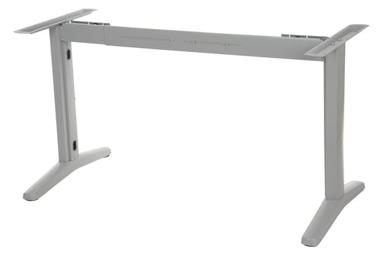 Metalowy stelaż do stołu lub biurka STT, długość regulowana, do blatów o długości 140-180 cm, wysokość 72,5 cm, kolor szary Stema