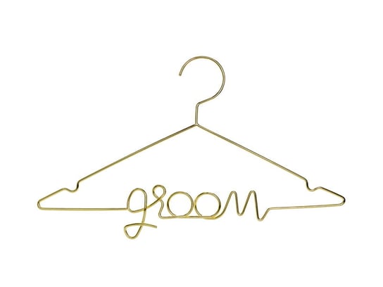 Metalowy Wieszak Groom, Złoty, 45X27cm Party Deco