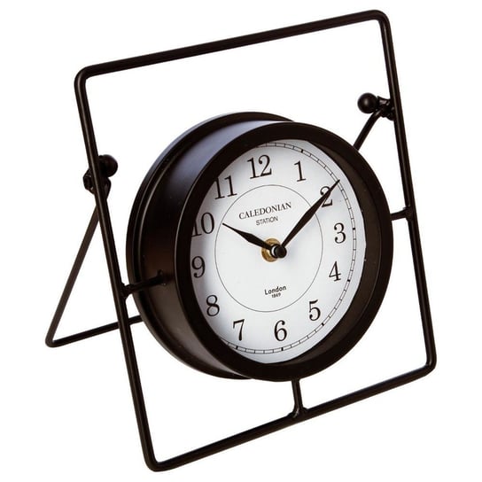Metalowy zegar ATMOSPHERA, czarny, 21,5x19 cm Atmosphera