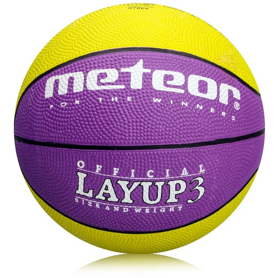 Meteor, Piłka do koszykówki, LAYUP, fioletowy, rozmiar 3 Meteor