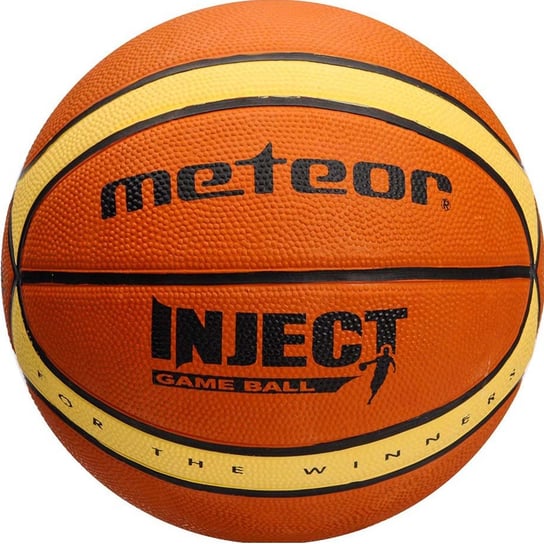 Meteor, Piłka koszykowa Inject 14 paneli 6 brązowy/beżowy Meteor