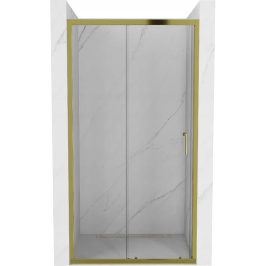 Mexen Apia drzwi prysznicowe rozsuwane 115 cm, transparent, złote Mexen