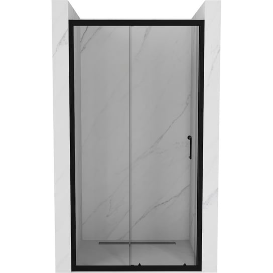 Mexen Apia drzwi prysznicowe rozsuwane 135 cm, transparent, czarne Mexen