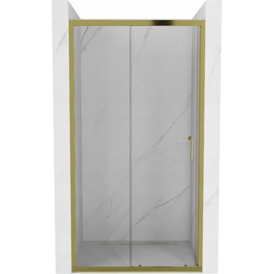 Mexen Apia drzwi prysznicowe rozsuwane 150 cm, transparent, złote Mexen