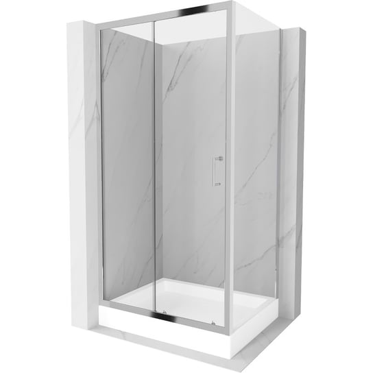 Mexen Apia kabina prysznicowa rozsuwana 120 x 80 cm, transparent, chrom + brodzik Rio Mexen