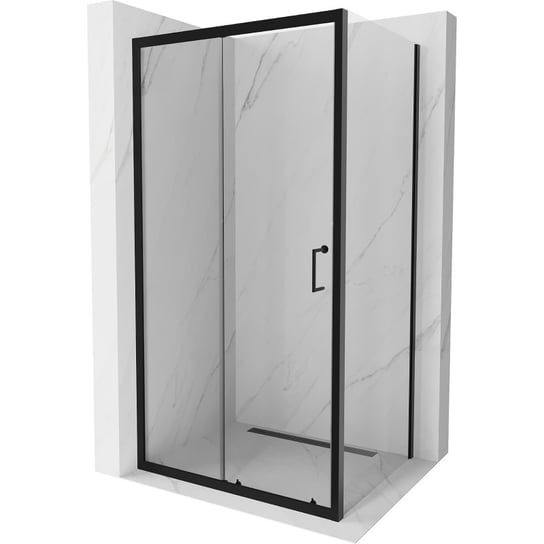 Mexen Apia kabina prysznicowa rozsuwana 135 x 90 cm, transparent, czarna Mexen