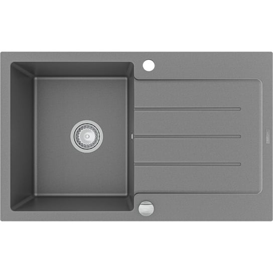 Mexen Bruno zlewozmywak granitowy 1-komorowy z ociekaczem 900 x 500 mm, szary - 6513791010-71 Mexen