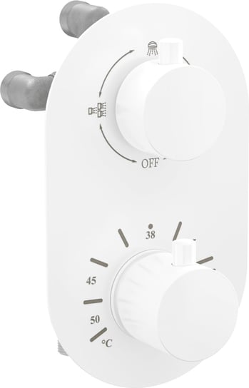 Mexen Kai termostatyczna bateria wannowo-prysznicowa 3-wyjściowa biała - 77602-20 Mexen