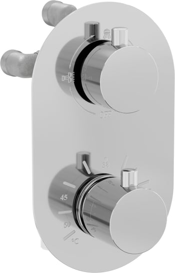 Mexen Kai termostatyczna bateria wannowo-prysznicowa 3-wyjściowa chrom - 77602-00 Mexen