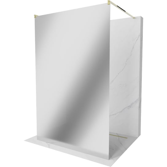 Mexen Kioto ścianka prysznicowa wolnostojąca 100 x 200 cm, lustro, złota Mexen