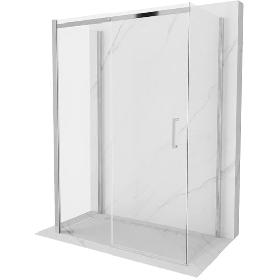Mexen Omega kabina prysznicowa 3-ścienna, rozsuwana 140 x 80 cm, transparent, chrom Mexen