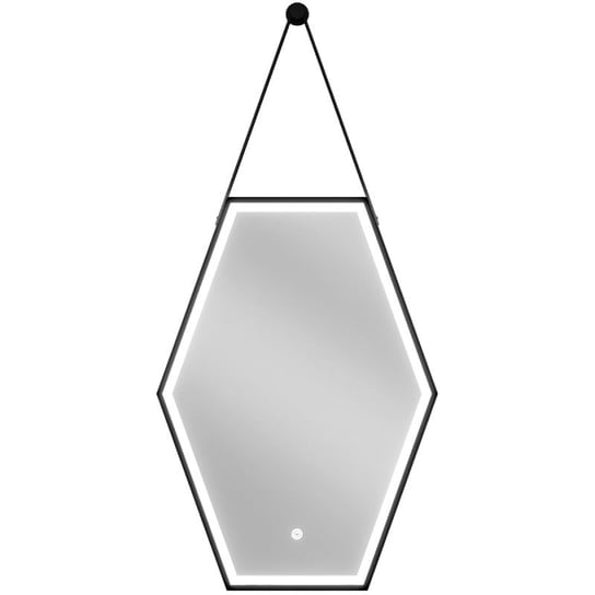 Mexen Orla lustro łazienkowe podświetlane 50 x 70 cm, LED 6000K, antypara, czarna rama Mexen