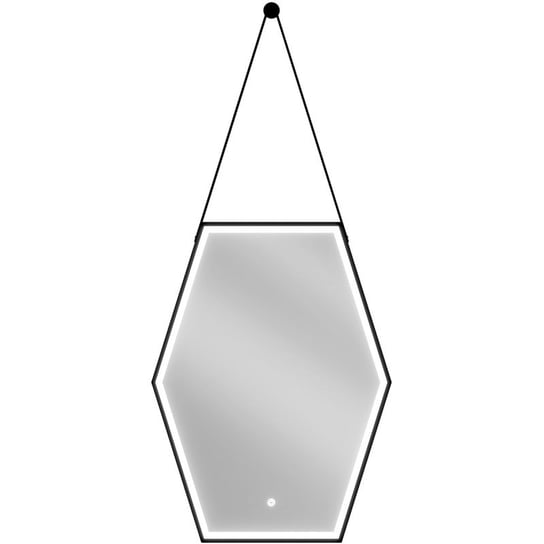 Mexen Orla lustro łazienkowe podświetlane 60 x 80 cm, LED 6000K, antypara, czarna rama Mexen