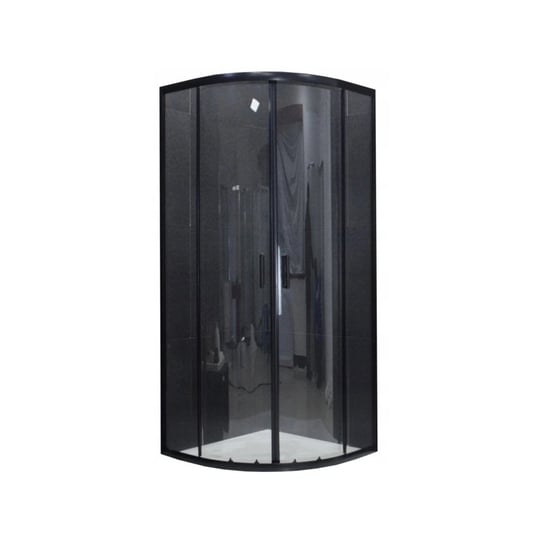 Mexen Rio kabina prysznicowa półokrągła 70 x 70 cm, transparent, czarna - 863-070-070-70-00 Mexen