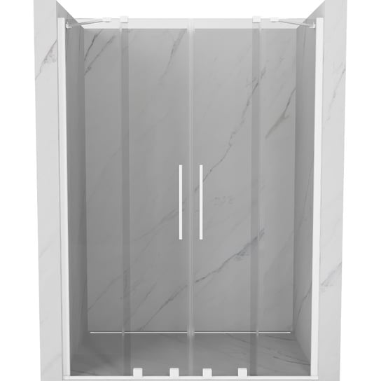 Mexen Velar Duo drzwi prysznicowe rozsuwane 140 cm, transparent, białe Mexen