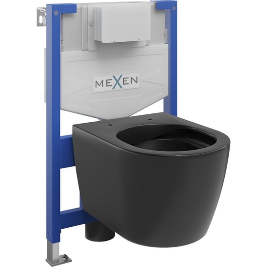 Mexen zestaw podtynkowy WC stelaż Fenix XS-F z miską WC Carmen, czarny mat Mexen