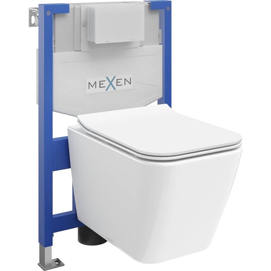 Mexen zestaw podtynkowy WC stelaż Fenix XS-F z miską WC Cube i deską wolnoopdającą, biały Mexen