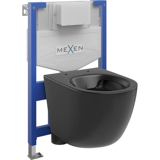 Mexen zestaw podtynkowy WC stelaż Fenix XS-F z miską WC Lena, czarny mat Mexen