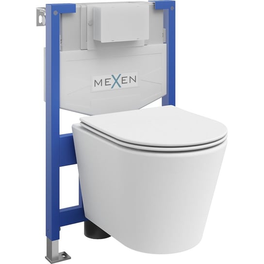 Mexen zestaw podtynkowy WC stelaż Fenix XS-F z miską WC Rico i deską wolnoopadającą, biały mat Mexen