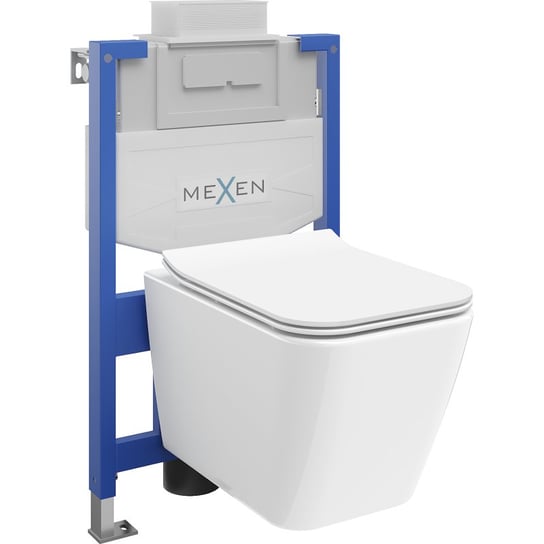 Mexen zestaw podtynkowy WC stelaż Fenix XS-U z miską WC Cube i deską wolnoopdającą, biały Mexen