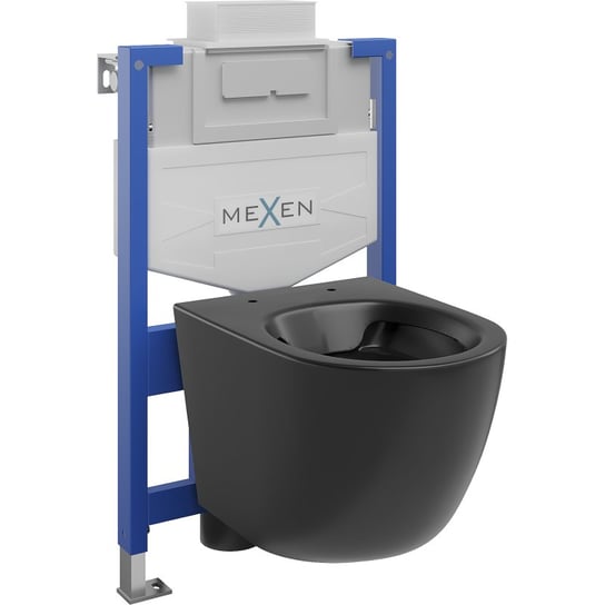 Mexen zestaw podtynkowy WC stelaż Fenix XS-U z miską WC Lena, czarny mat Mexen