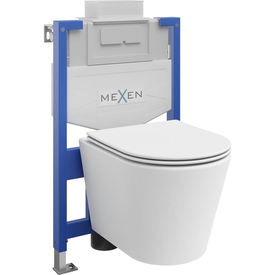 Mexen zestaw podtynkowy WC stelaż Fenix XS-U z miską WC Rico i deską wolnoopadającą, biały mat Mexen
