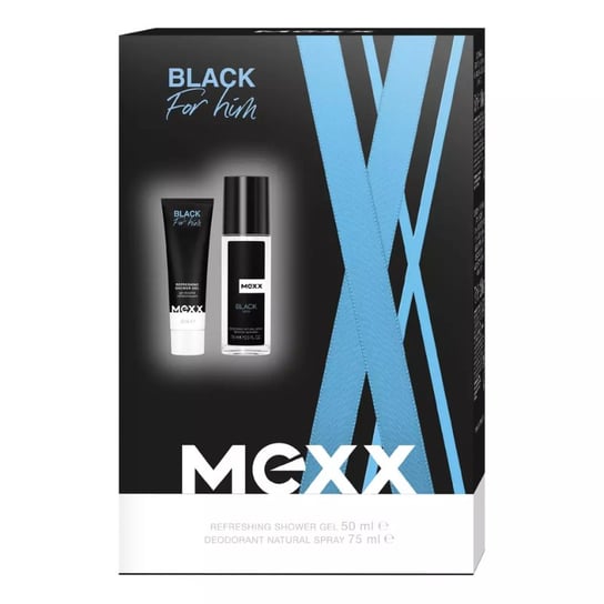 Mexx, Black for Him, zestaw prezentowy kosmetyków, 2 szt. Mexx