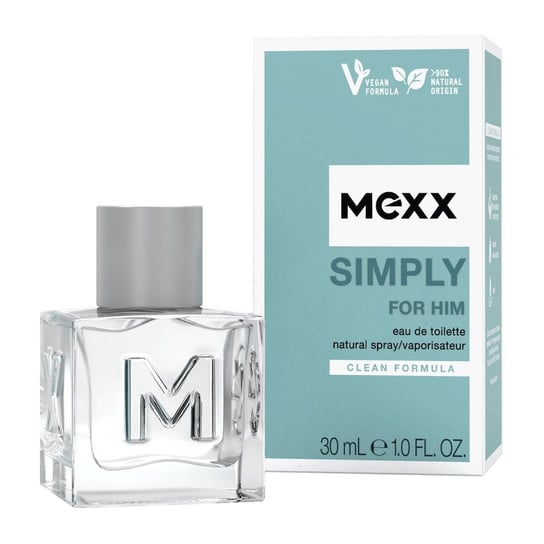 Mexx, Simply, Wegańska woda toaletowa dla mężczyzn, 30 ml Mexx