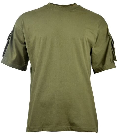 MFH Koszulka T-shirt z Kieszeniami na Rękawach Olive - Olive - L MFH