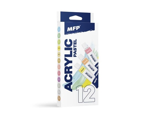 MFP, farby akrylowe 12 kolorów 12ml 6300392 MFP