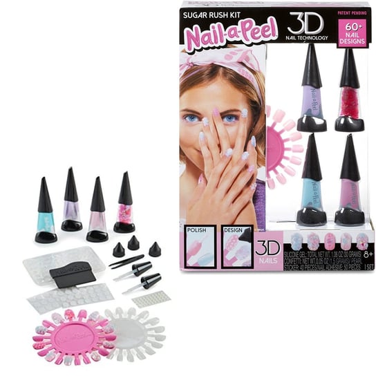 MGA Entertainment, Nail-a-Peel Zestaw dla dzieci do ozdabiania paznokci 3D cukierkowe paznokcie MGA Entertainment