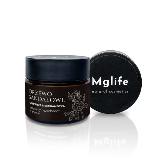 Mglife, Naturalny dezodorant w kremie drzewo sandałowe, grejpfrut, bergamotka, 50 ml Mglife
