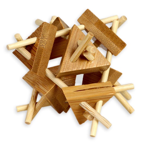 Mi-Toys, Łamigłówka bambusowa 2, drewniany Mi-Toys