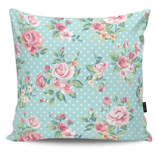 MIA home, Poduszka dekoracyjna Dots & Roses blue MIA home