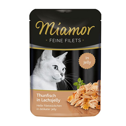 Miamor Feine Filets - Mokra karma dla kota z tuńczykiem I Łososiem – Saszetka 100g Miamor