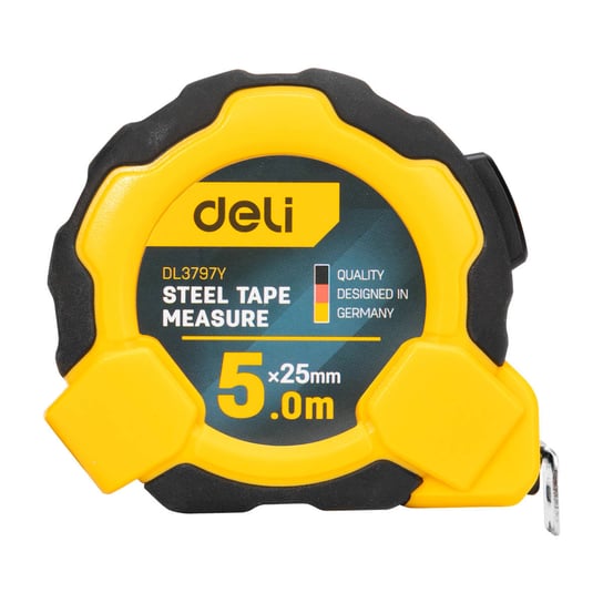 Miara zwijana Deli Tools EDL3797Y, 5m/25mm (żółta) Deli Tools