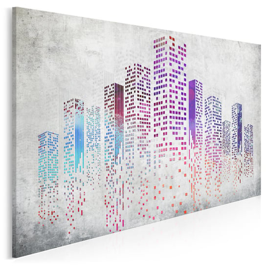 Miasto przyszłości - nowoczesny obraz na płótnie - 120x80 cm VAKU-DSGN Nowoczesne obrazy
