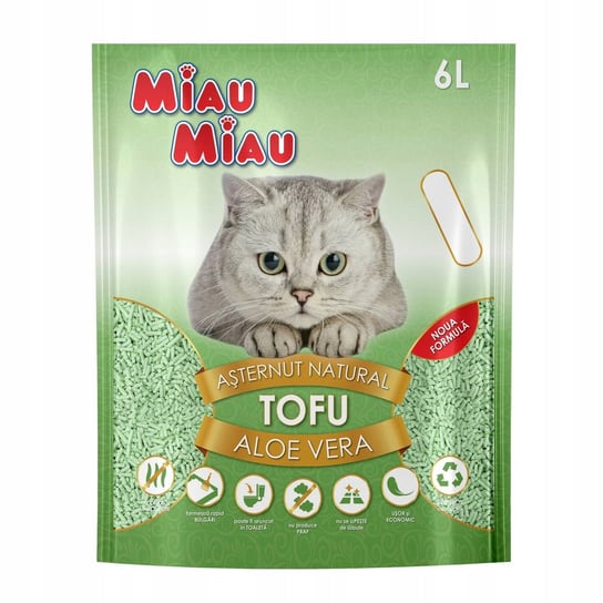 Miau Miau - Żwirk Tofu Z Zapachem Aloe Vera, 6L Inna marka