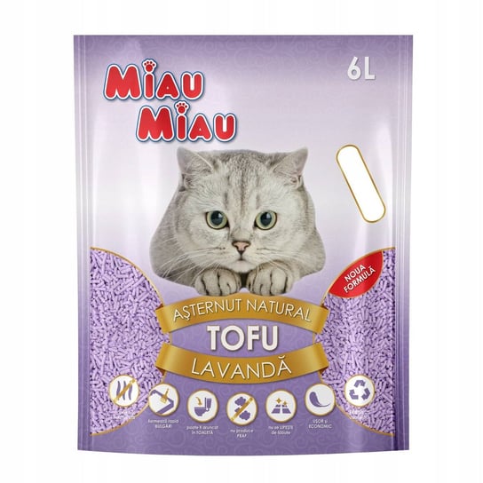 Miau Miau - Żwirk Tofu Z Zapachem Lawendy, 6L Inna marka