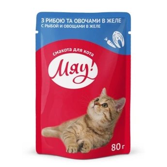 MIAU! Mokra karma dla kotów - Ryba z warzywami 24 x 80 g Miau!